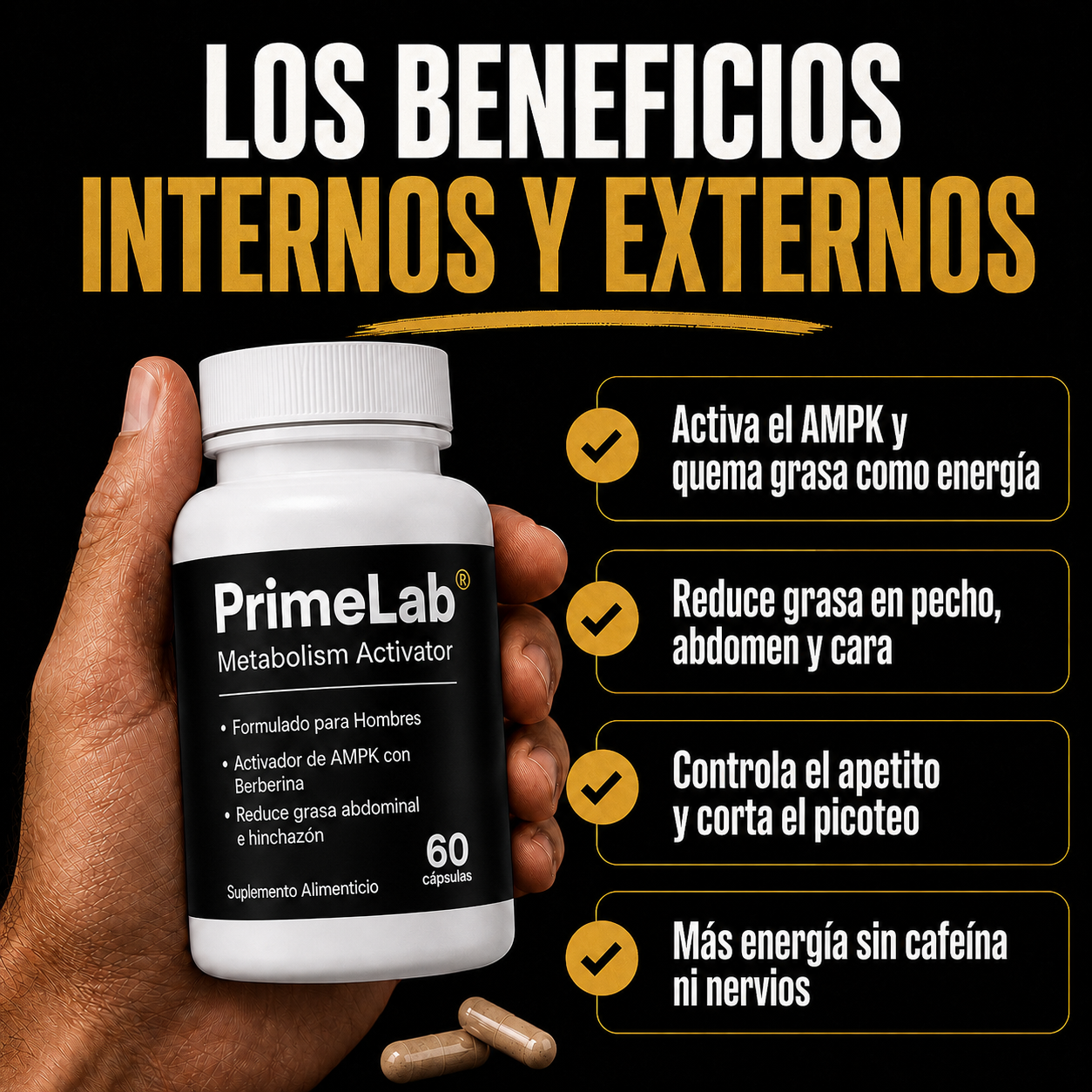 Primelab® - Recuperá un aspecto firme y masculino.